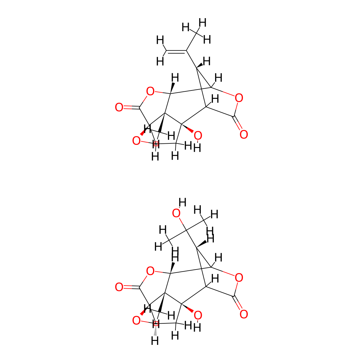 Picrotoxin molecular structure, CAS 124-87-8