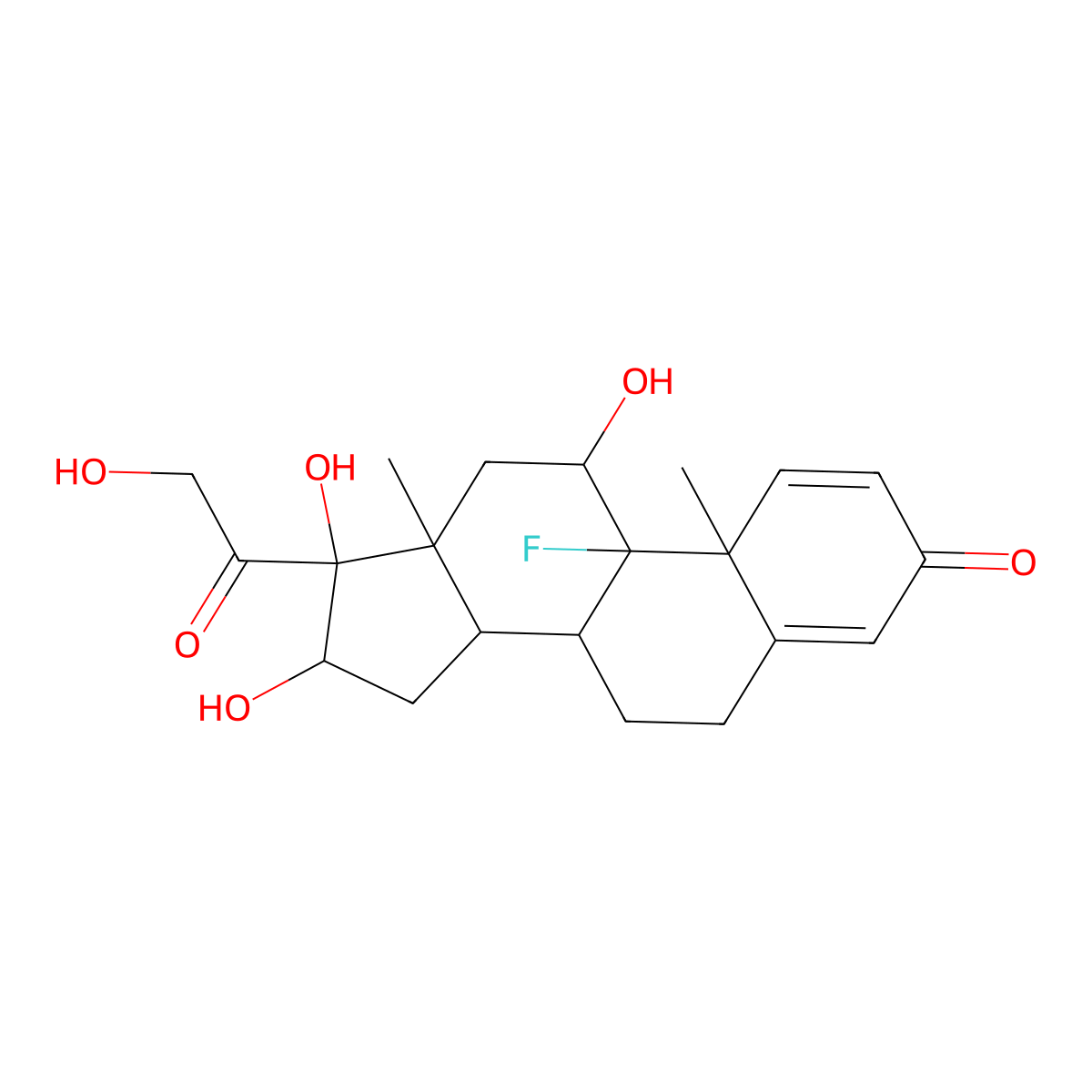 Triamcinolone molecular structure, CAS 124-94-7