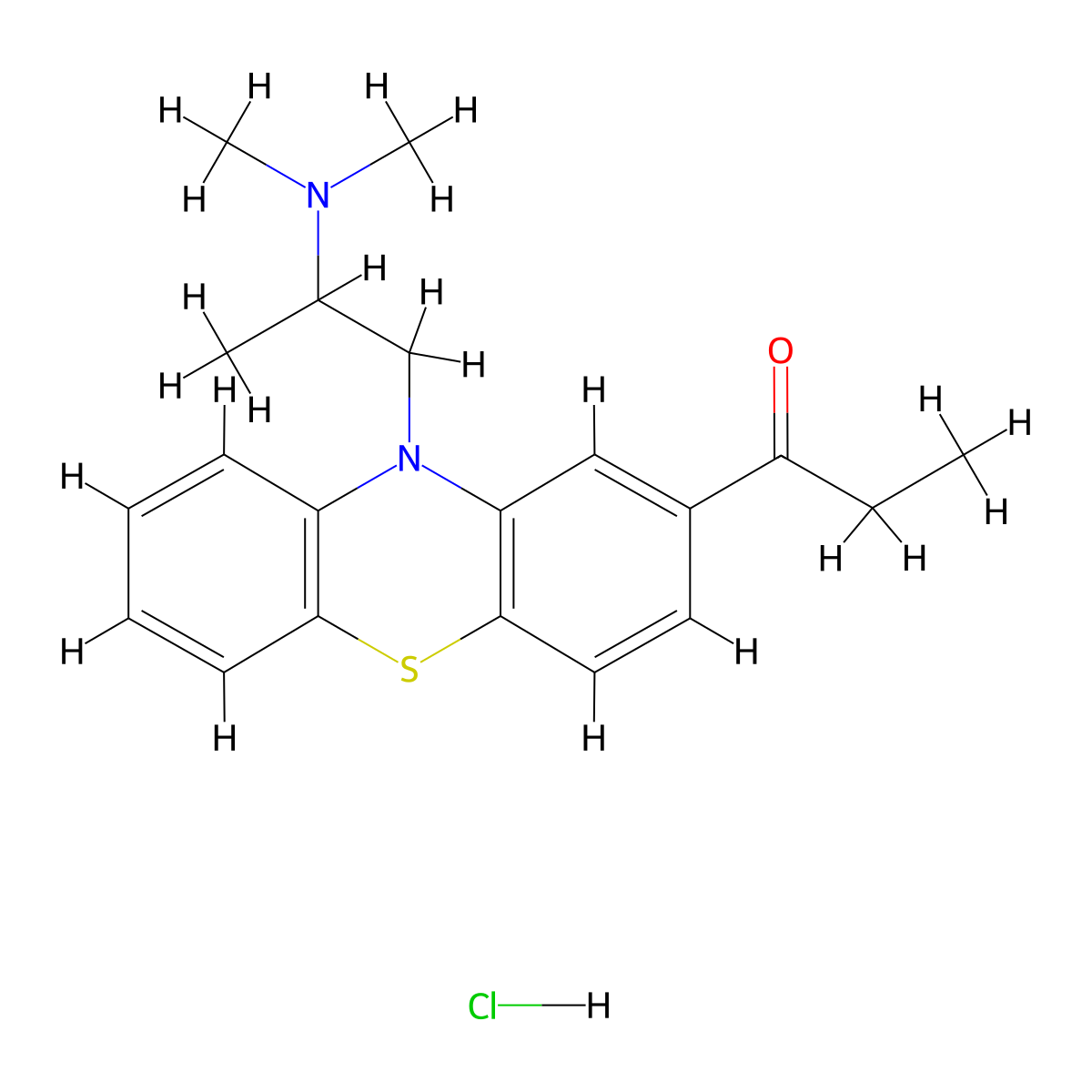 Propiomazine Hydrochloride molecular structure, CAS 1240-15-9