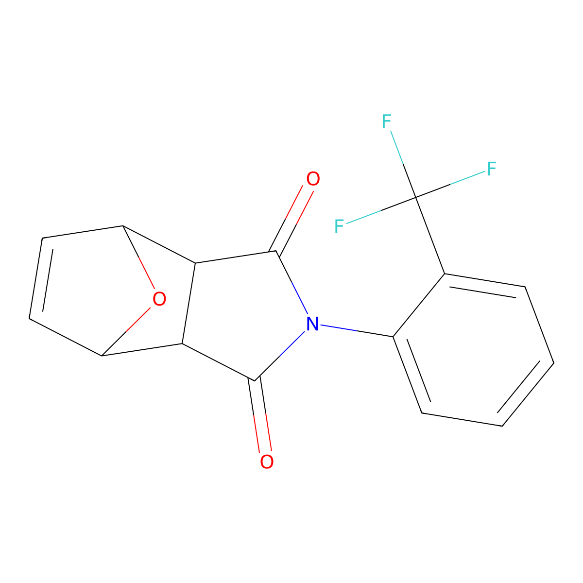 2-(2-(trifluoromethyl)phenyl)-3a,4,7,7a-tetrahydro-1H-4,7-epoxyisoindole-1,3(2H)-dione molecular structure, CAS 124003-24-3