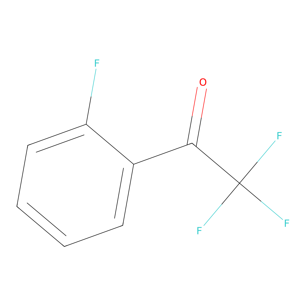 2,2,2-Trifluoro-1-(2-fluorophenyl)ethan-1-one molecular structure, CAS 124004-75-7