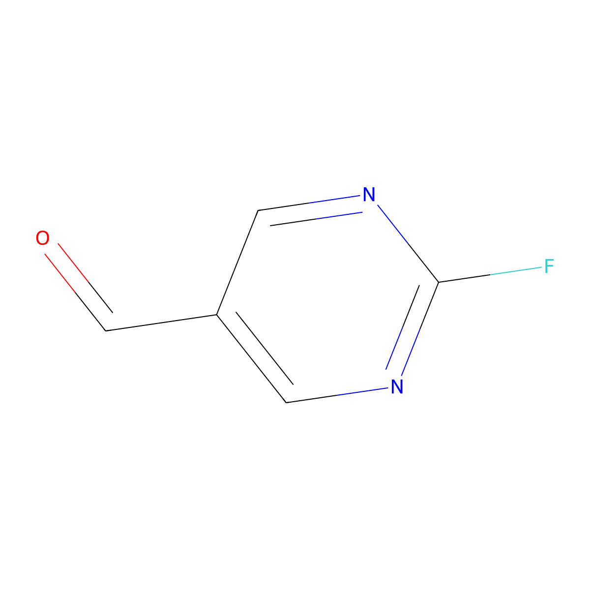 2-Fluoropyrimidine-5-carbaldehyde molecular structure, CAS 1240041-64-8