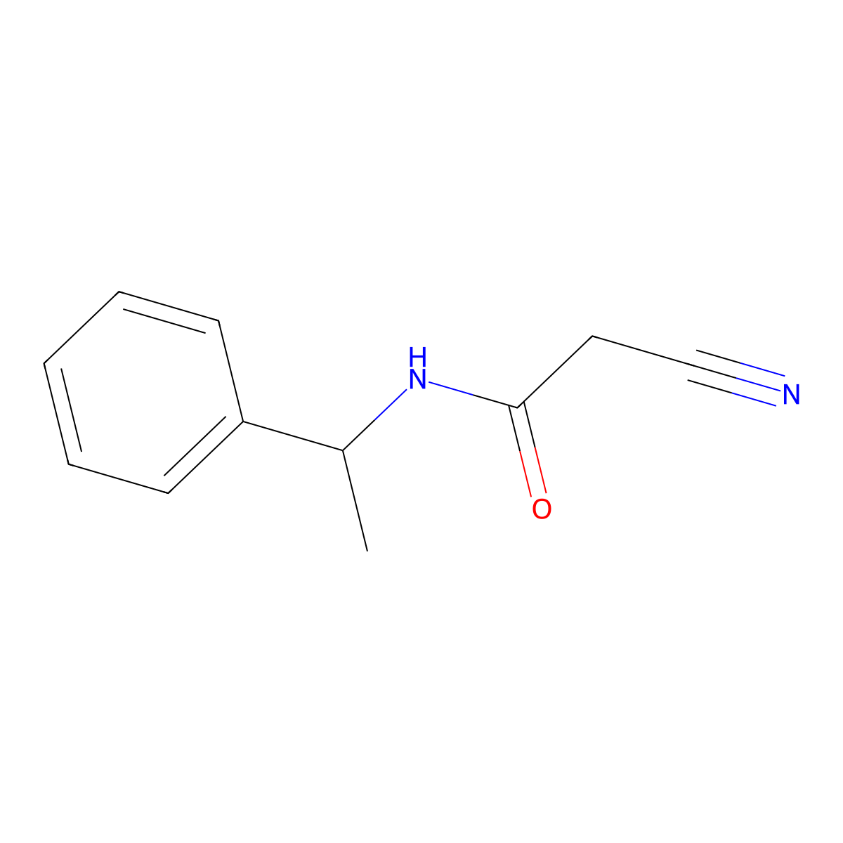 2-cyano-N-[(1S)-1-phenylethyl]acetamide molecular structure, CAS 1240041-69-3