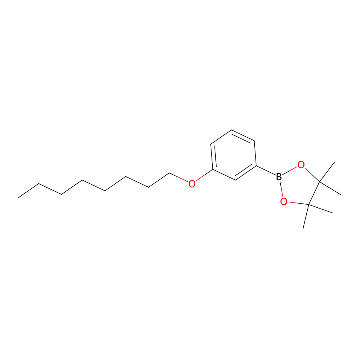 4,4,5,5-Tetramethyl-2-[3-(octyloxy)phenyl]-1,3,2-dioxaborolane molecular structure, CAS 1240047-16-8