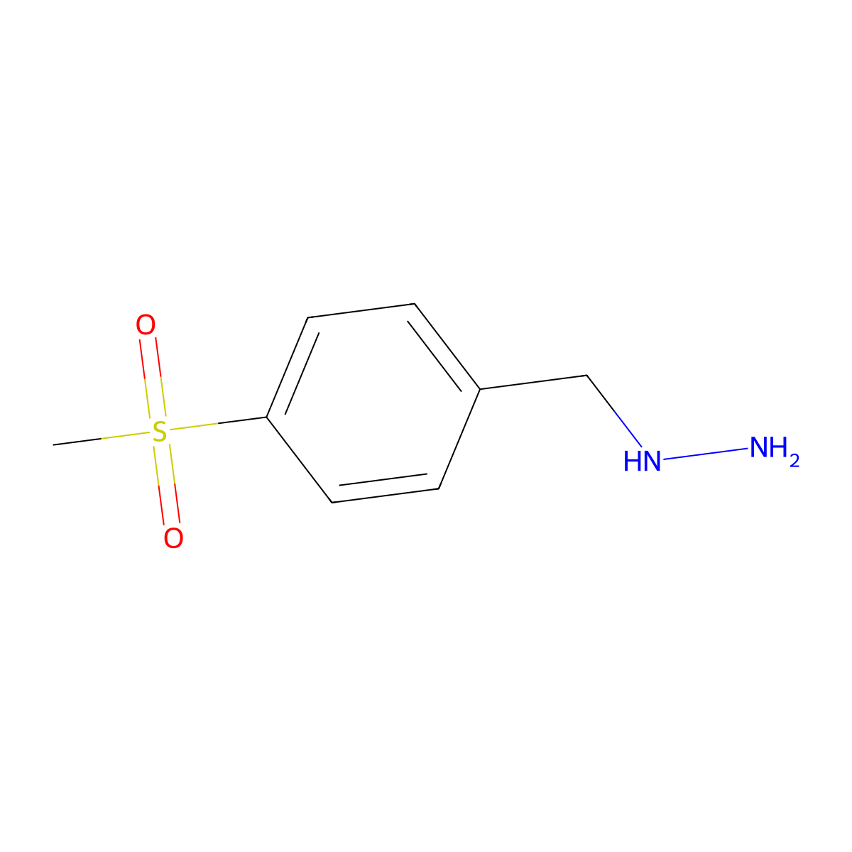 [(4-Methanesulfonylphenyl)methyl]hydrazine molecular structure, CAS 1240049-63-1