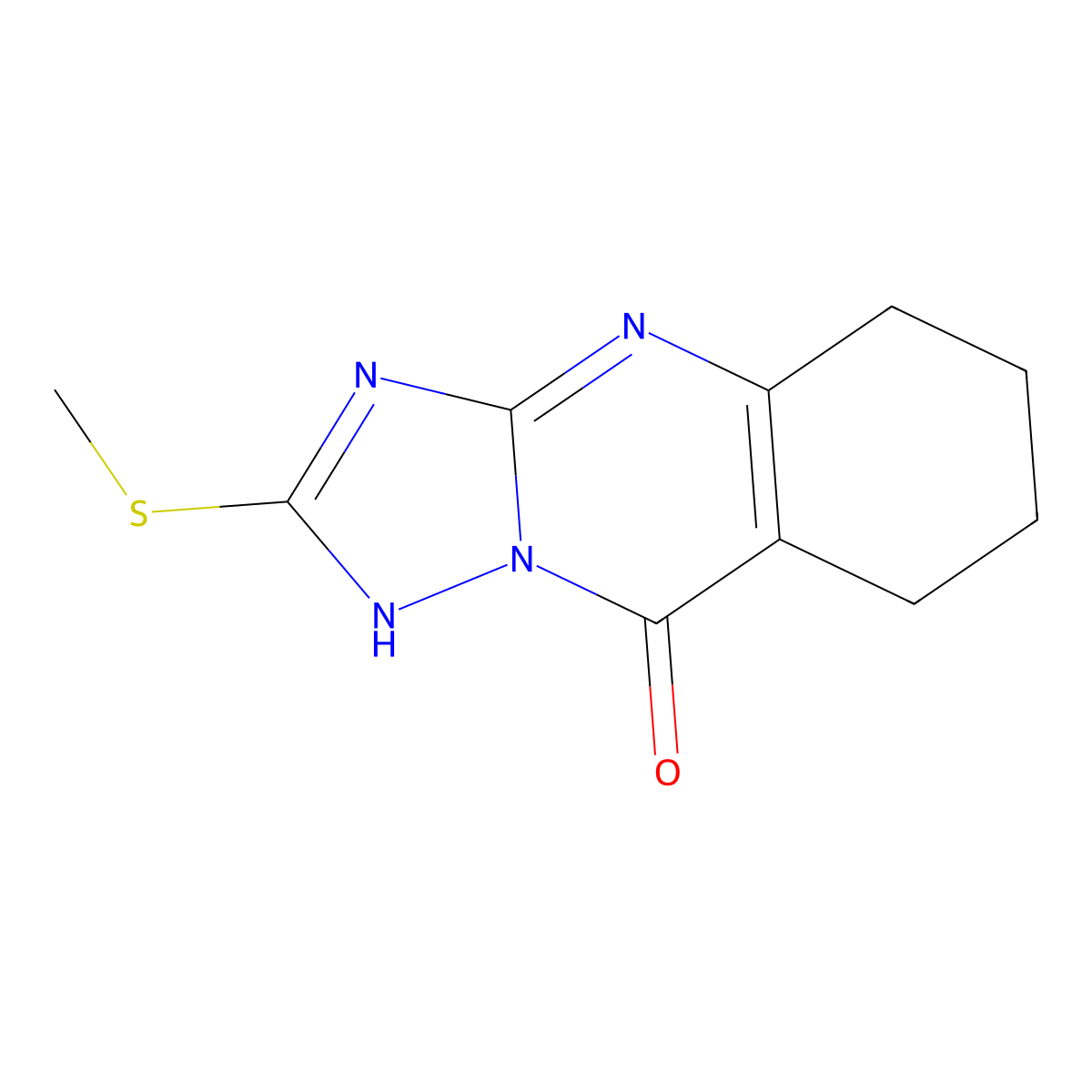 2-(Methylthio)-5,6,7,8-tetrahydro[1,2,4]triazolo[5,1-b]quinazolin-9(4H)-one molecular structure, CAS 124005-47-6