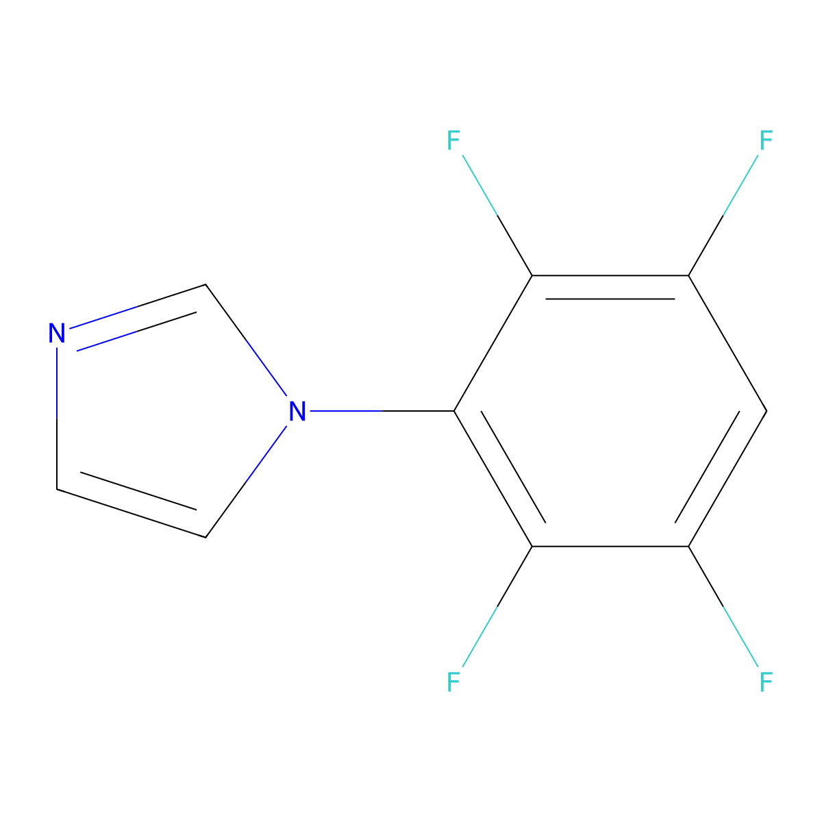 1-(2,3,5,6-Tetrafluorophenyl)imidazole molecular structure, CAS 124005-68-1