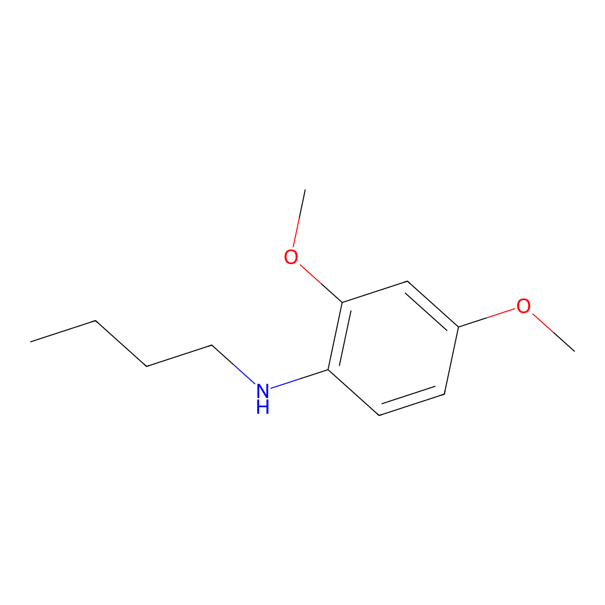 N-Butyl-2,4-dimethoxyaniline molecular structure, CAS 124006-23-1