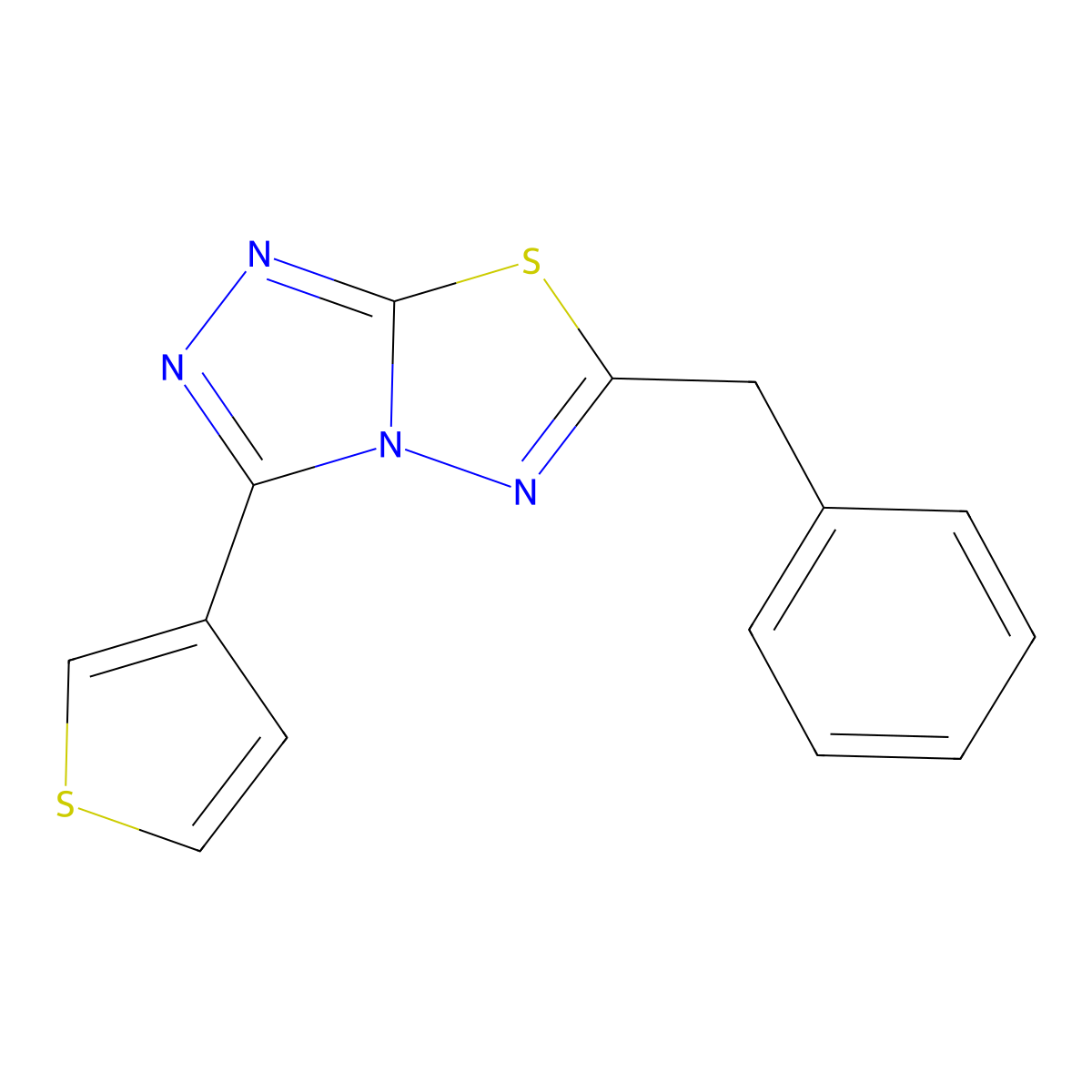 6-Benzyl-3-(thiophen-3-yl)-[1,2,4]triazolo[3,4-b][1,3,4]thiadiazole molecular structure, CAS 1240088-00-9