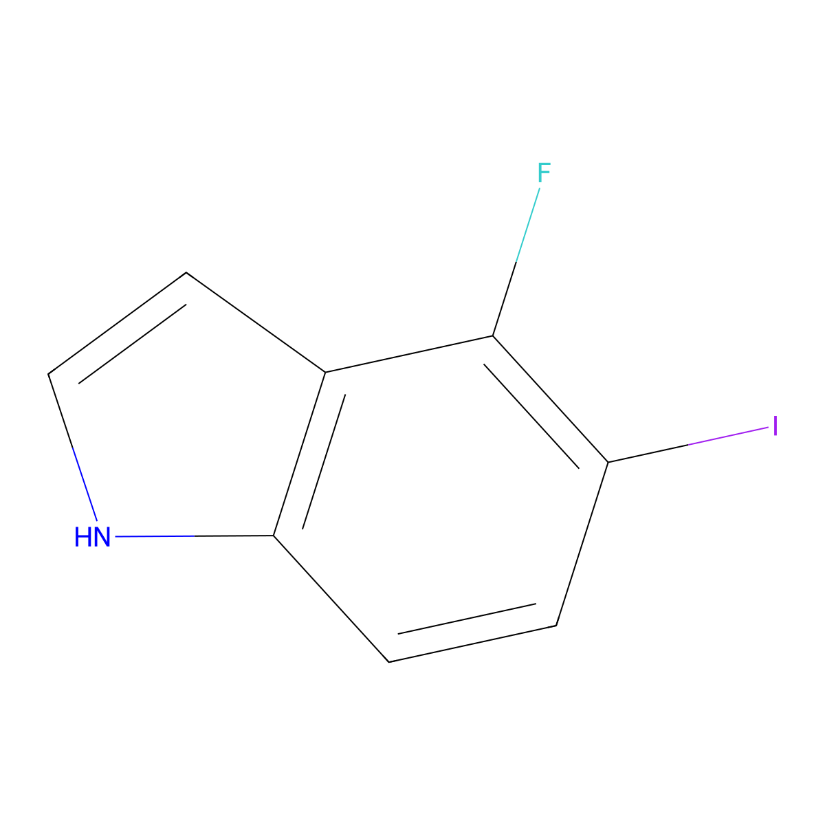 4-Fluoro-5-iodo-1H-indole molecular structure, CAS 1240113-40-9