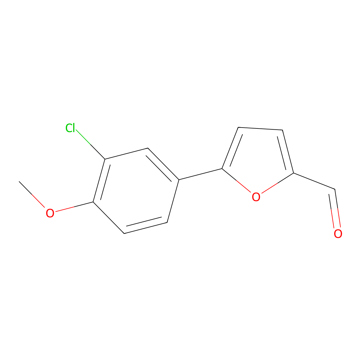 5-(3-Chloro-4-methoxyphenyl)furfural molecular structure, CAS 124014-00-2