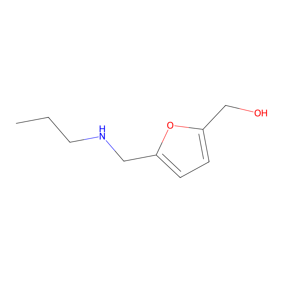 {5-[(Propylamino)methyl]furan-2-yl}methanol molecular structure, CAS 1240163-62-5
