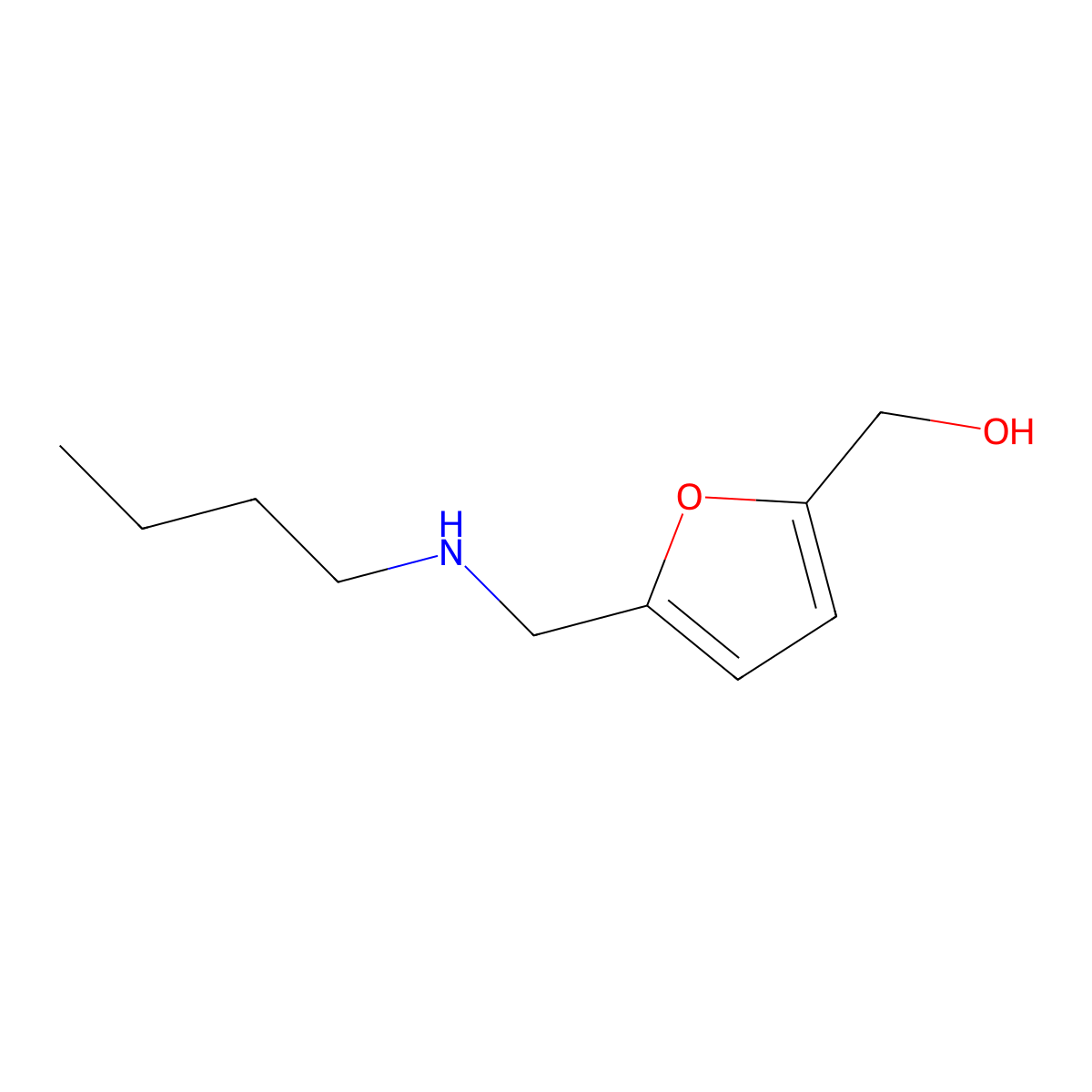 {5-[(Butylamino)methyl]furan-2-yl}methanol molecular structure, CAS 1240163-64-7