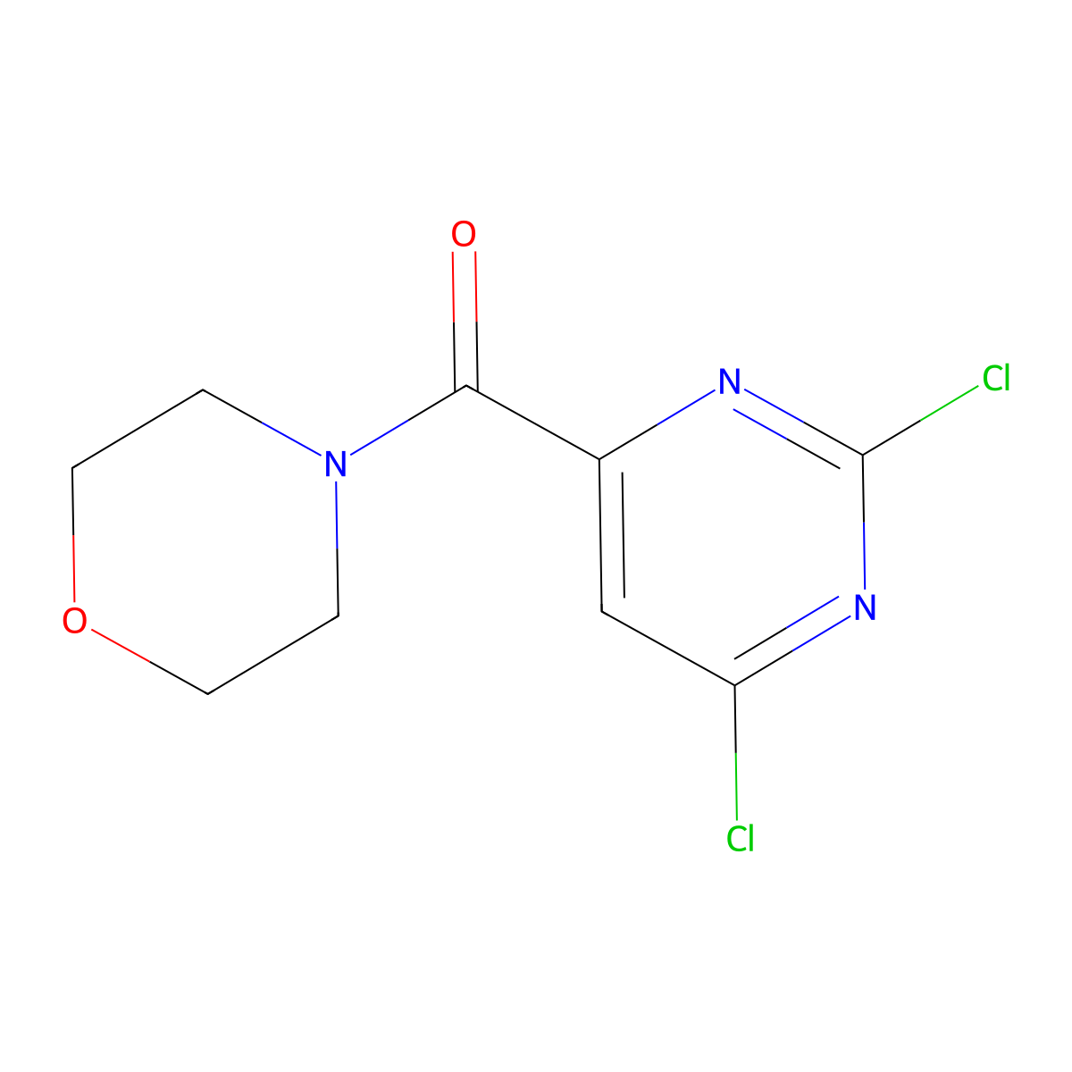 4-(2,6-Dichloropyrimidine-4-carbonyl)morpholine molecular structure, CAS 1240169-90-7