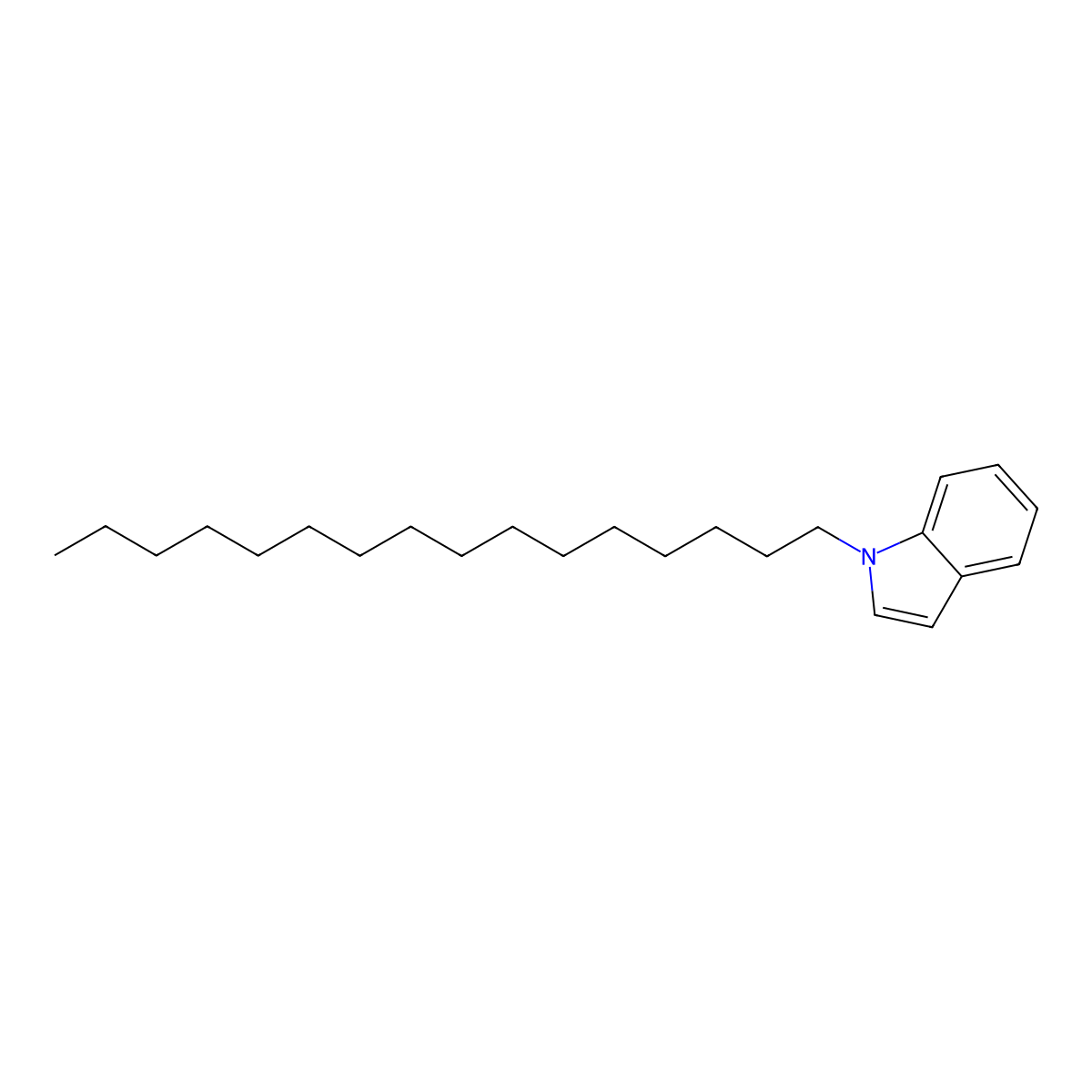 1-Hexadecyl-1H-indole molecular structure, CAS 124017-71-6