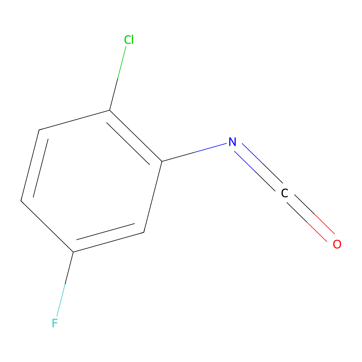 1-Chloro-4-fluoro-2-isocyanatobenzene molecular structure, CAS 1240251-15-3