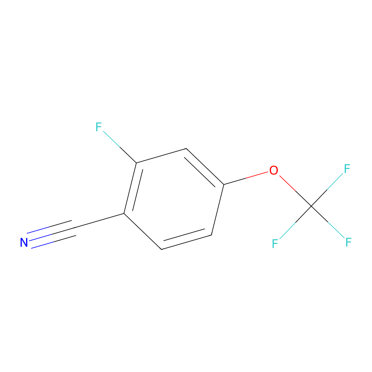 2-Fluoro-4-(trifluoromethoxy)benzonitrile molecular structure, CAS 1240256-78-3