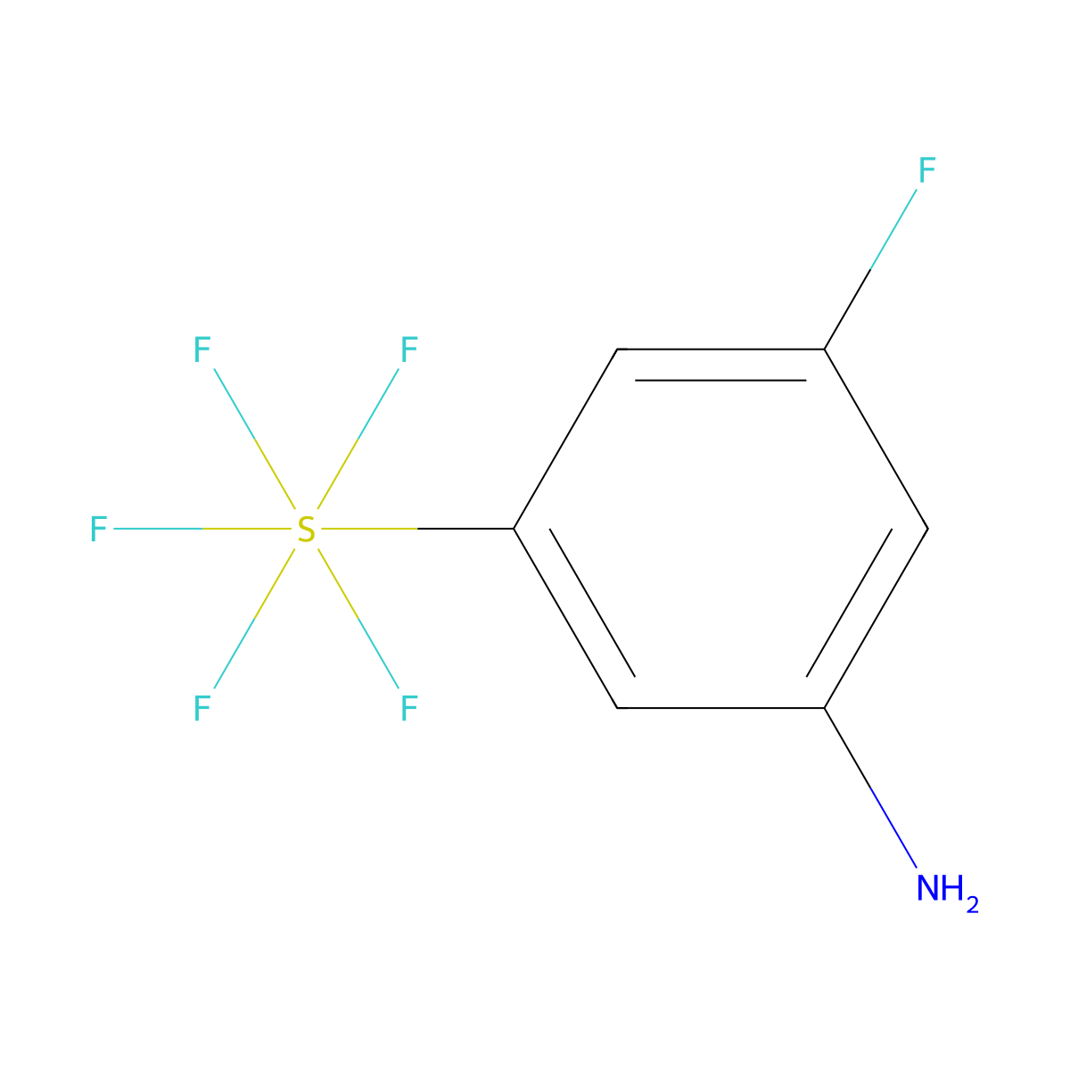 3-Fluoro-5-(pentafluorosulfur)aniline molecular structure, CAS 1240256-99-8