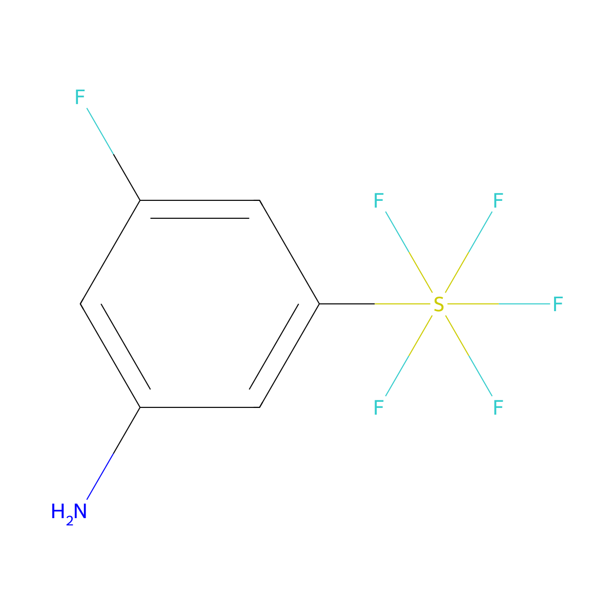 3-Fluoro-5-(pentafluorosulfur)aniline molecular structure, CAS 1240256-99-8