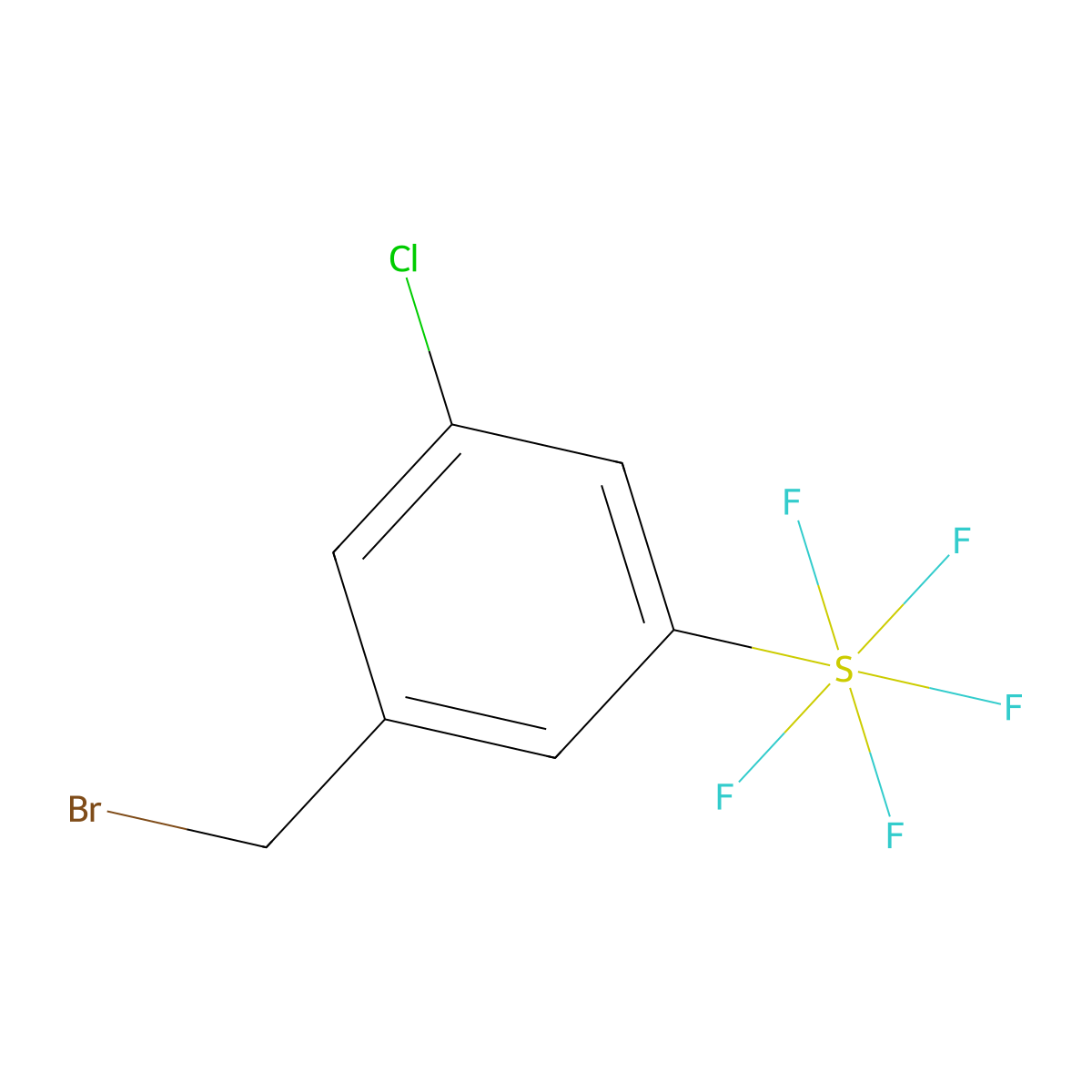 3-Chloro-5-(pentafluorosulfur)benzyl bromide molecular structure, CAS 1240257-05-9