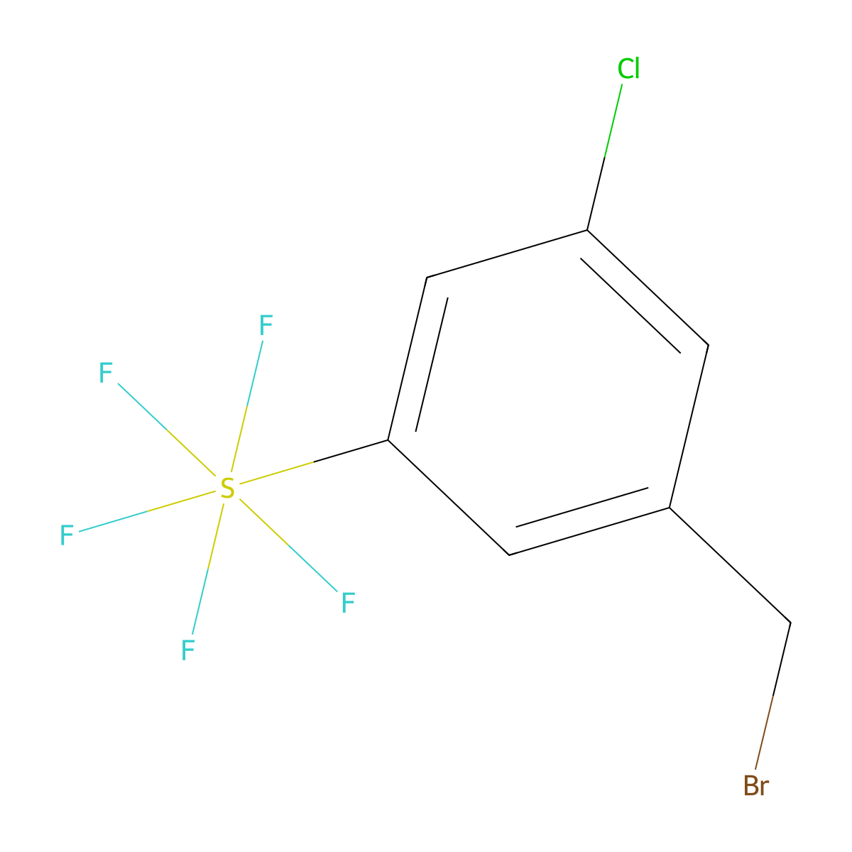 3-Chloro-5-(pentafluorosulfur)benzyl bromide molecular structure, CAS 1240257-05-9