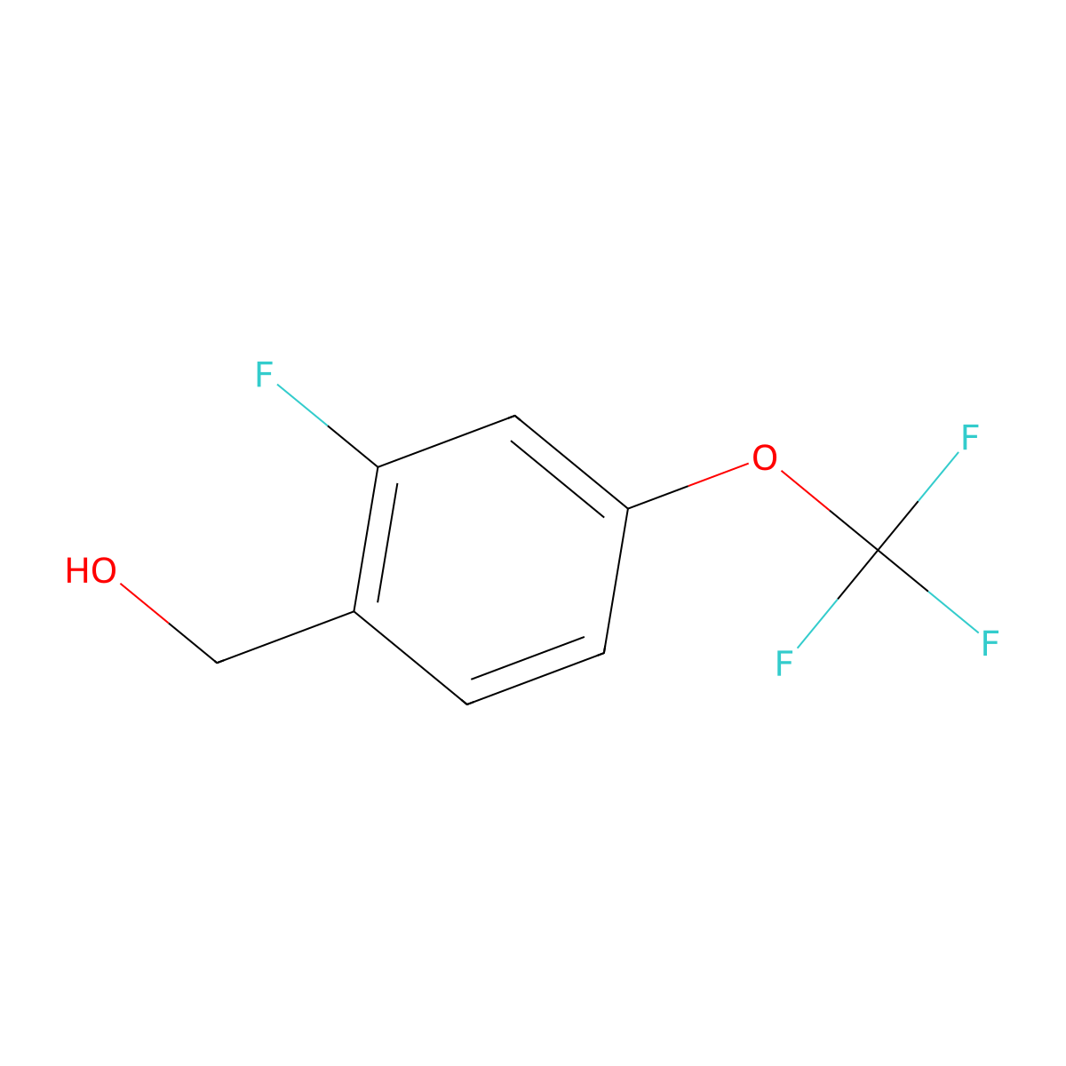(2-Fluoro-4-(trifluoromethoxy)phenyl)methanol molecular structure, CAS 1240257-07-1