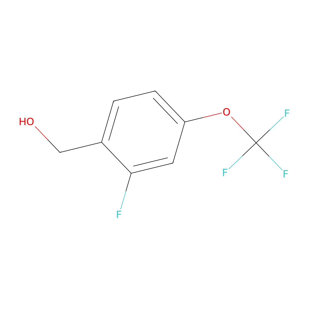 (2-Fluoro-4-(trifluoromethoxy)phenyl)methanol molecular structure, CAS 1240257-07-1