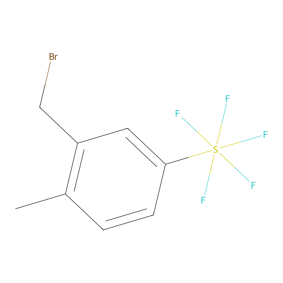 2-Methyl-5-(pentafluorosulfur)benzyl bromide molecular structure, CAS 1240257-10-6