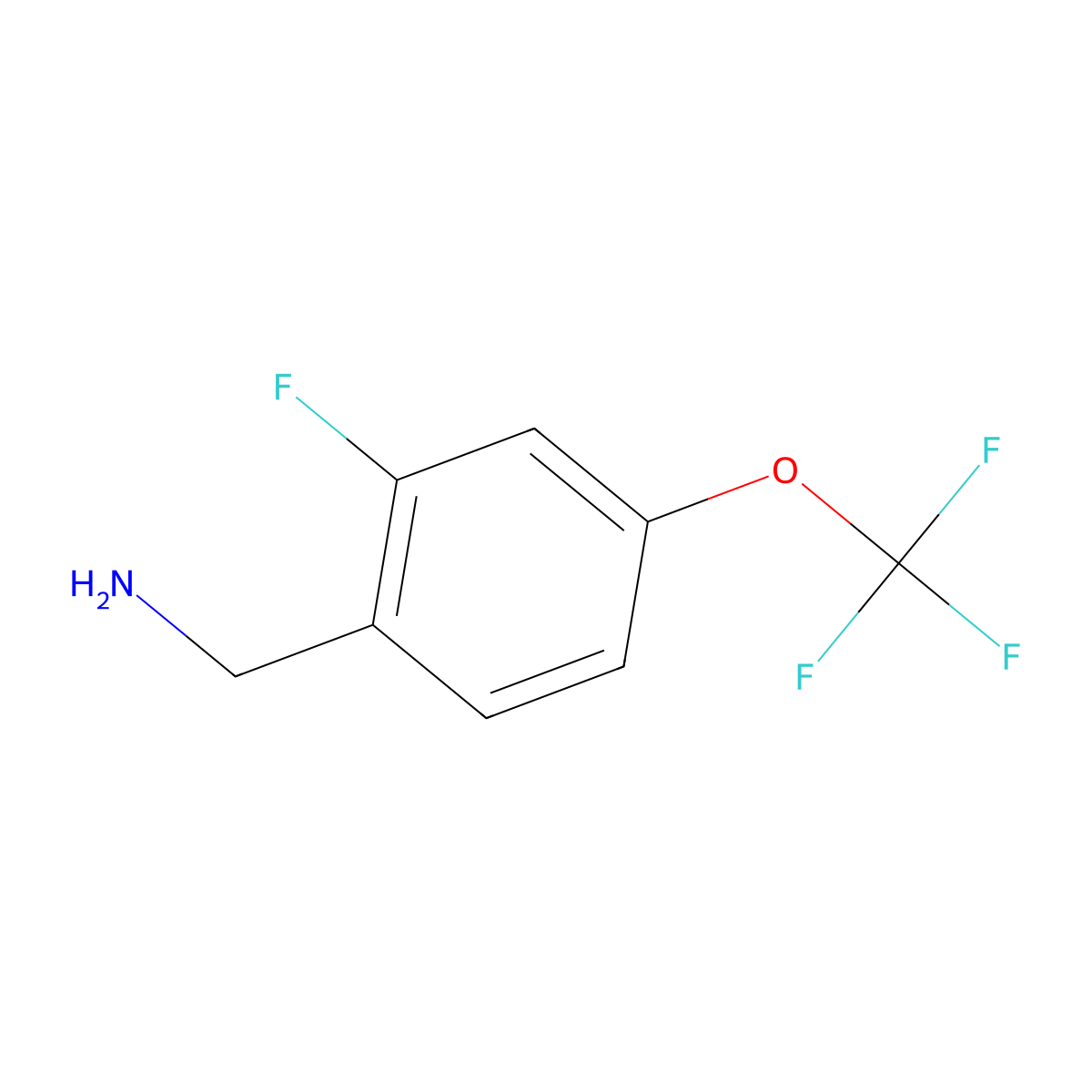 2-Fluoro-4-(trifluoromethoxy)benzylamine molecular structure, CAS 1240257-11-7