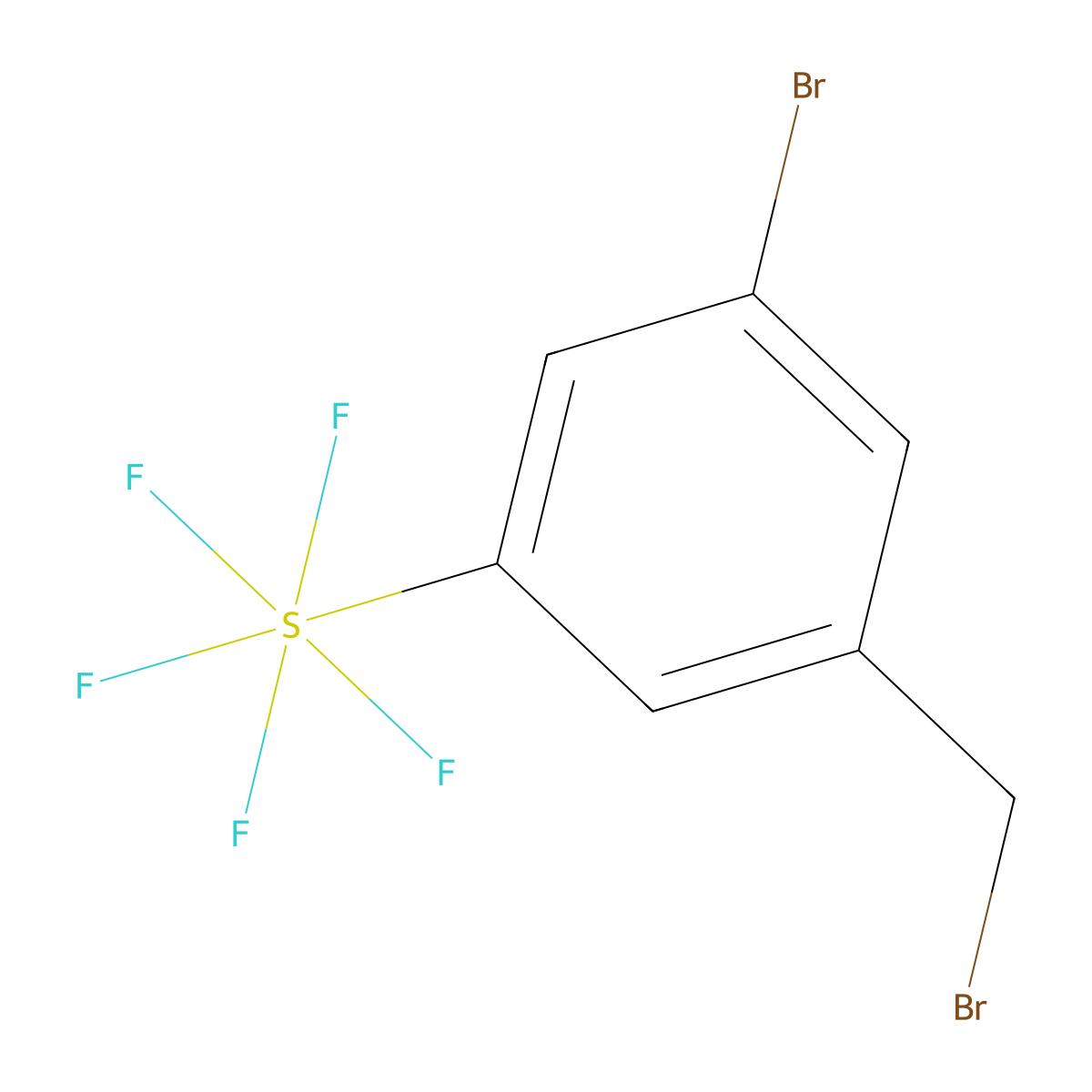 3-Bromo-5-(pentafluorosulfur)benzyl bromide molecular structure, CAS 1240257-14-0