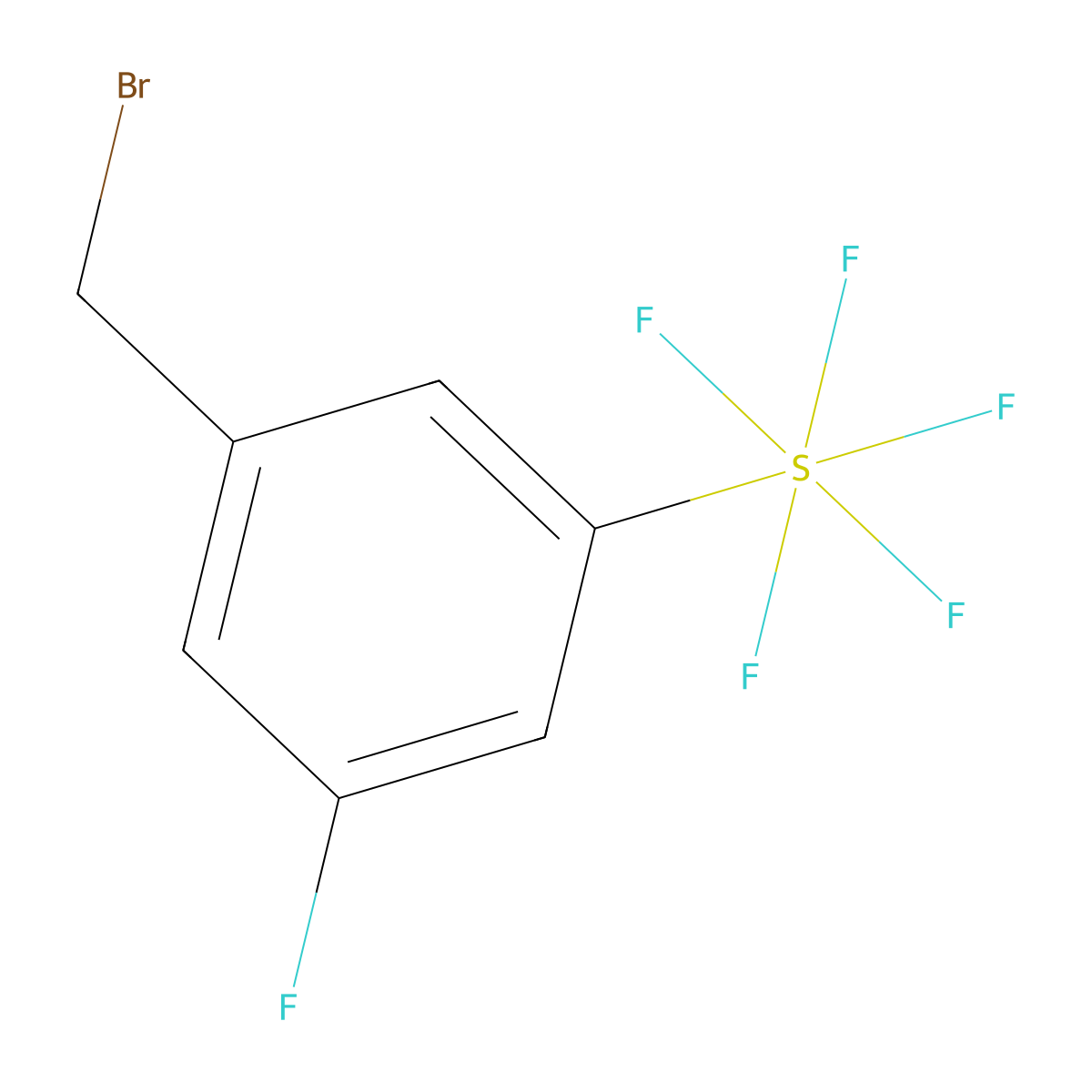 3-Fluoro-5-(pentafluorosulfur)benzyl bromide molecular structure, CAS 1240257-20-8