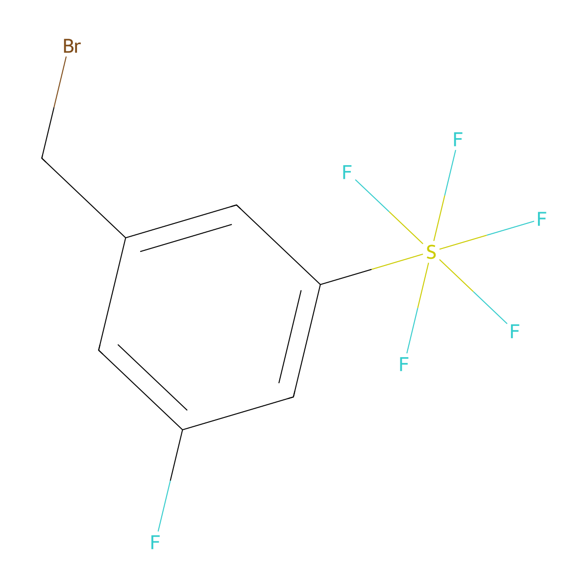 3-Fluoro-5-(pentafluorosulfur)benzyl bromide molecular structure, CAS 1240257-20-8