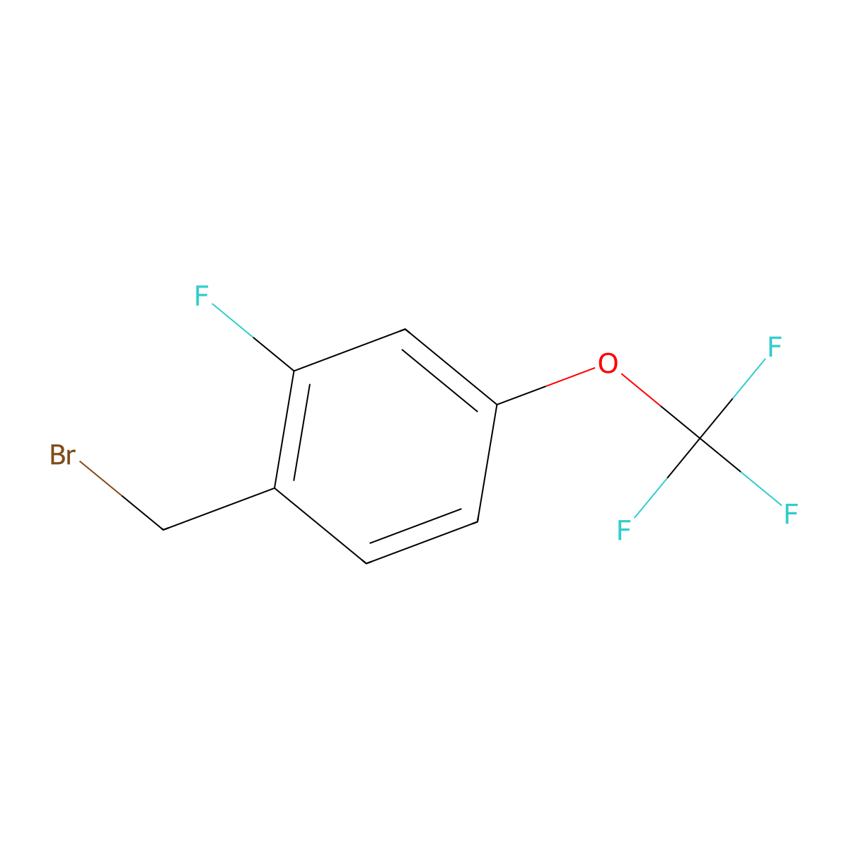 2-Fluoro-4-(trifluoromethoxy)benzyl bromide molecular structure, CAS 1240257-47-9