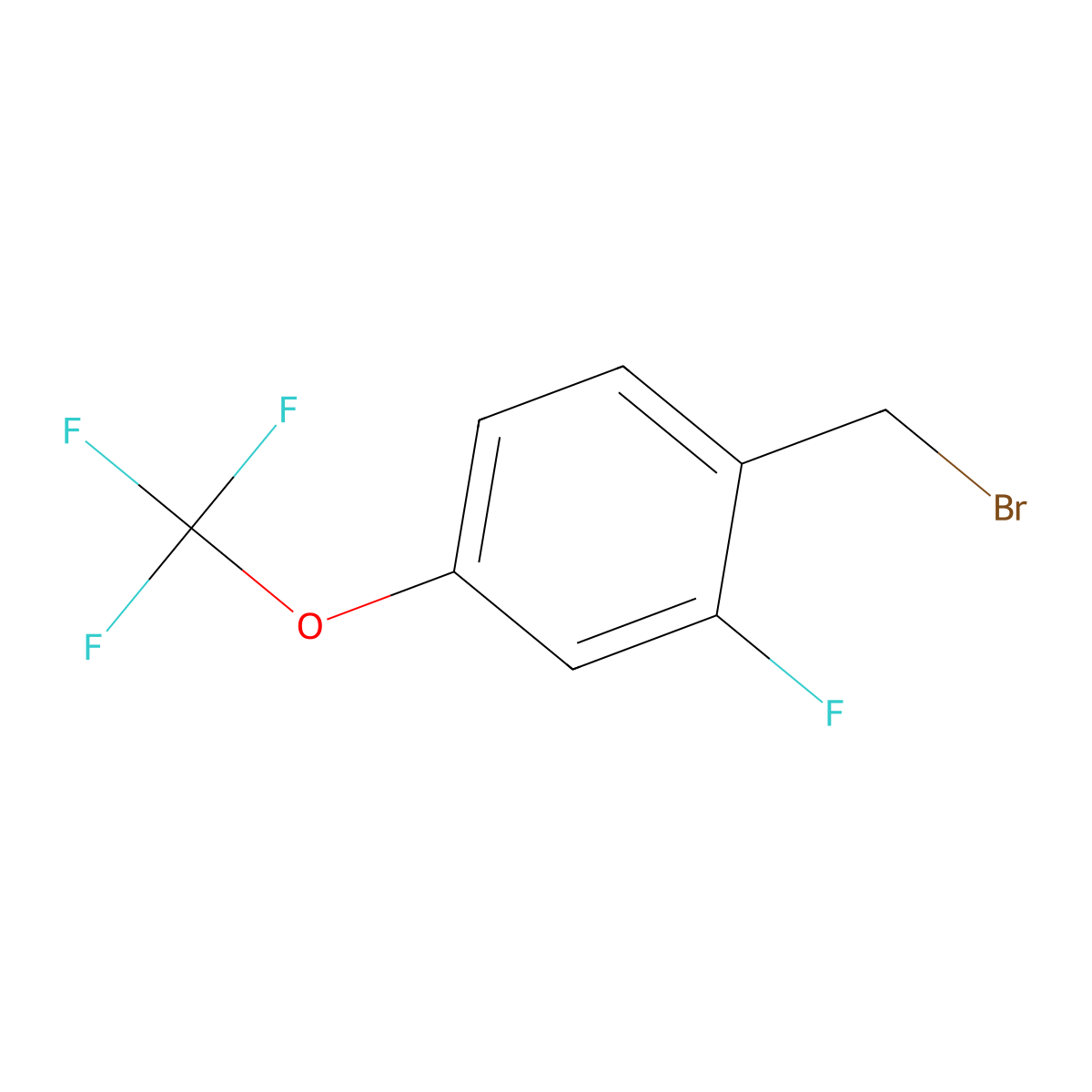 2-Fluoro-4-(trifluoromethoxy)benzyl bromide molecular structure, CAS 1240257-47-9
