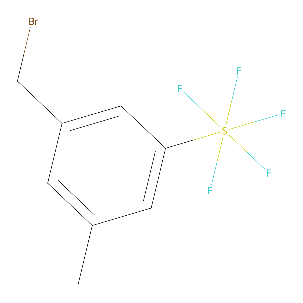 3-Methyl-5-(pentafluorosulfur)benzyl bromide molecular structure, CAS 1240257-48-0
