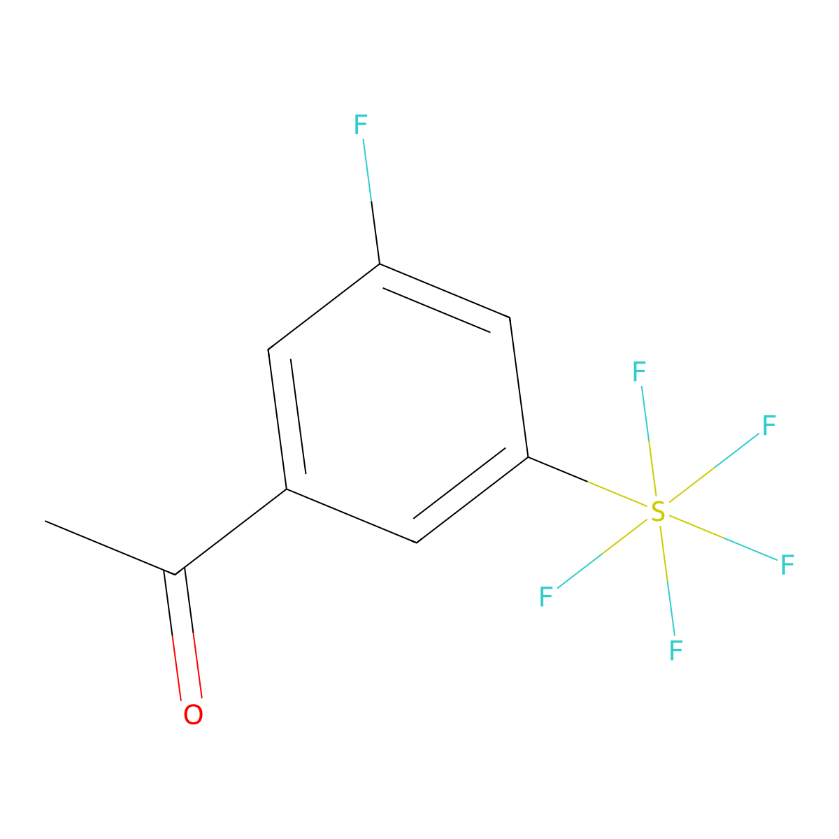 3'-Fluoro-5'-(pentafluorosulfur)acetophenone molecular structure, CAS 1240257-57-1