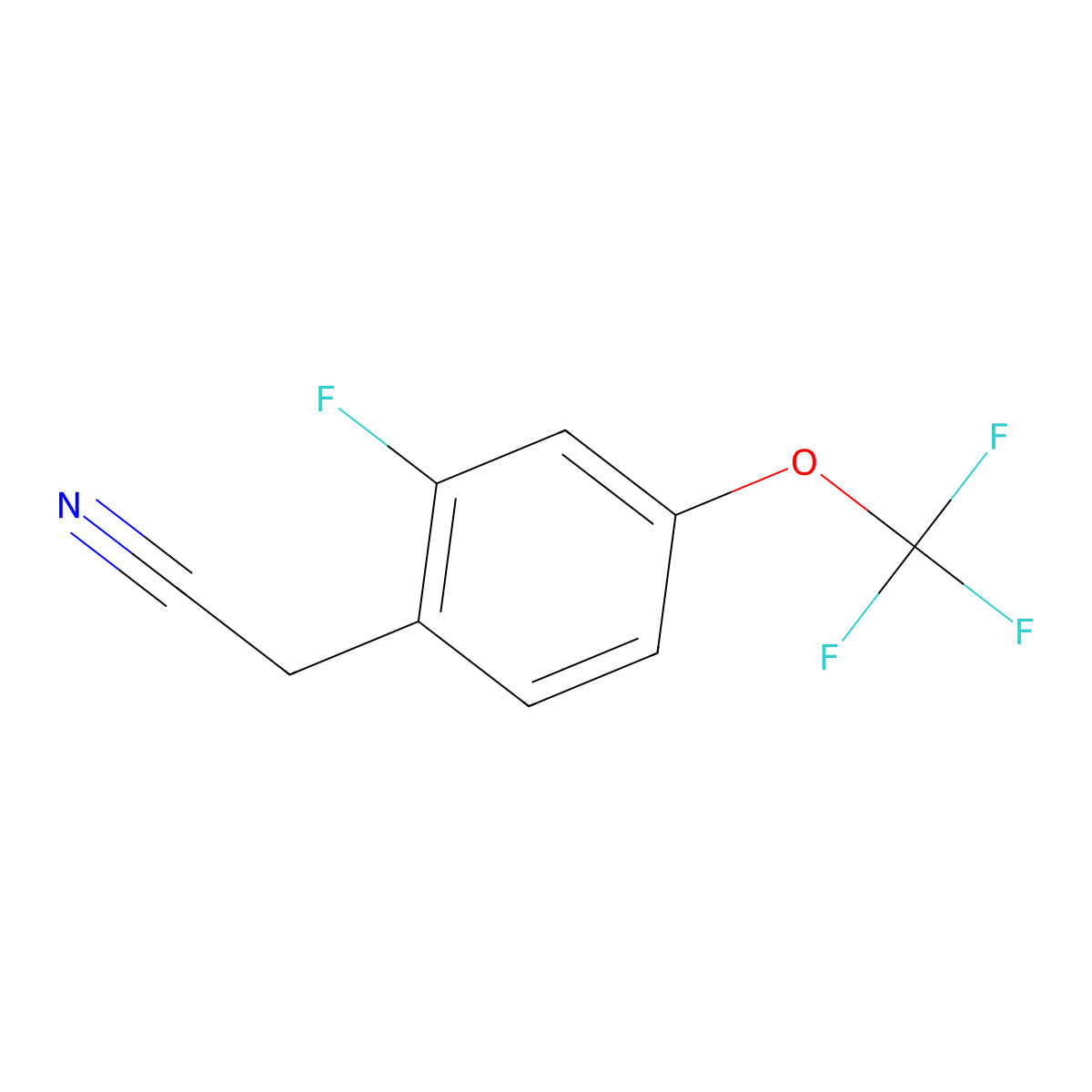 2-Fluoro-4-(trifluoromethoxy)phenylacetonitrile molecular structure, CAS 1240257-80-0