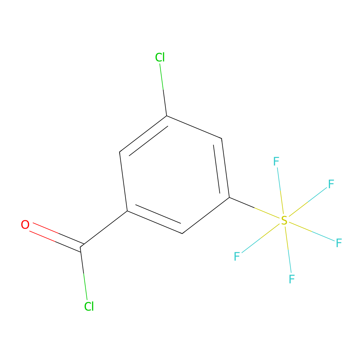 3-Chloro-5-(pentafluorosulfur)benzoyl chloride molecular structure, CAS 1240257-81-1