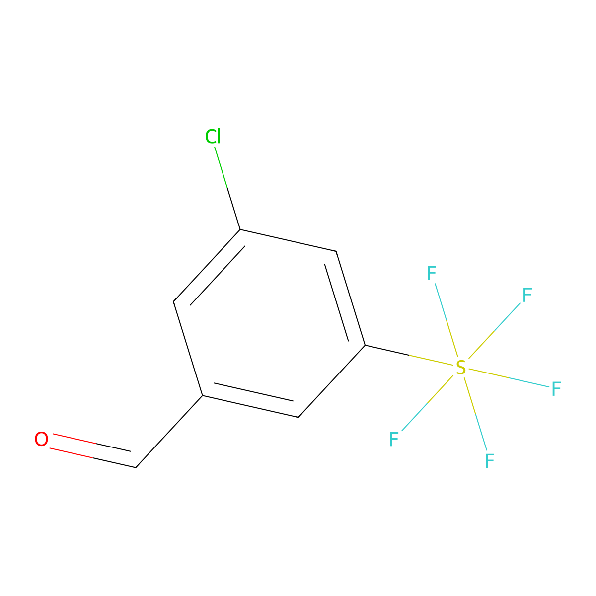 3-Chloro-5-(pentafluorosulfur)benzaldehyde molecular structure, CAS 1240257-88-8