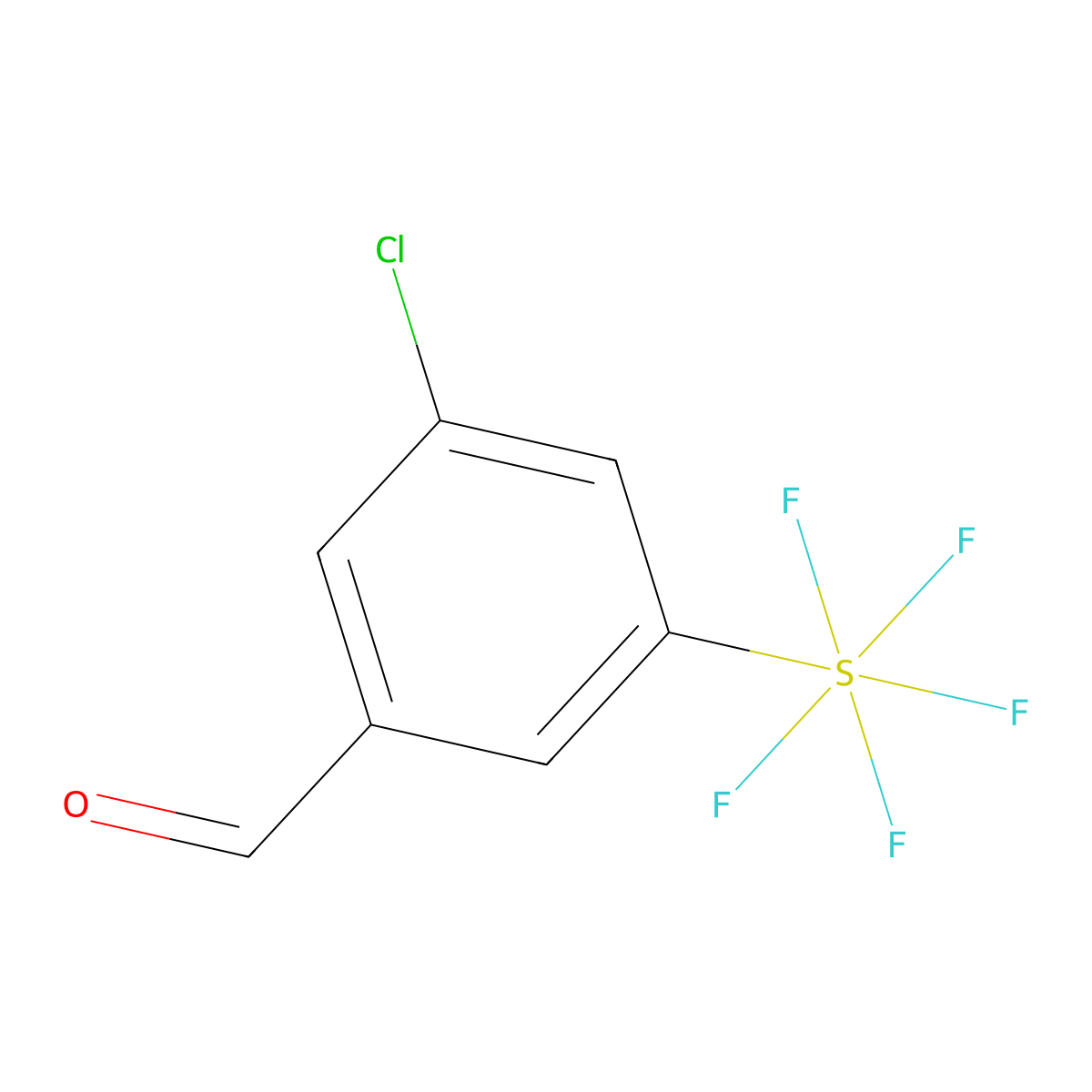 3-Chloro-5-(pentafluorosulfur)benzaldehyde molecular structure, CAS 1240257-88-8