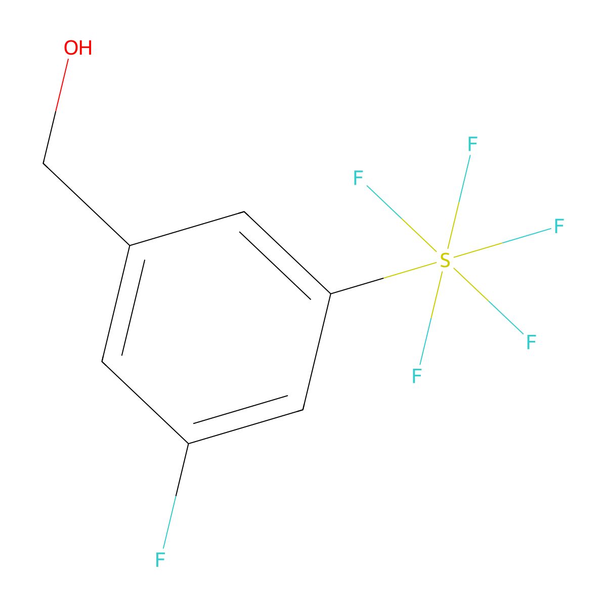 3-Fluoro-5-(pentafluorosulfur)benzyl alcohol molecular structure, CAS 1240257-89-9