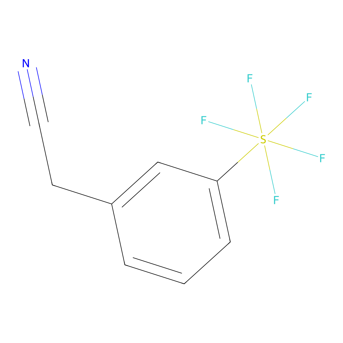 3-(Pentafluorosulfur)phenylacetonitrile molecular structure, CAS 1240257-91-3