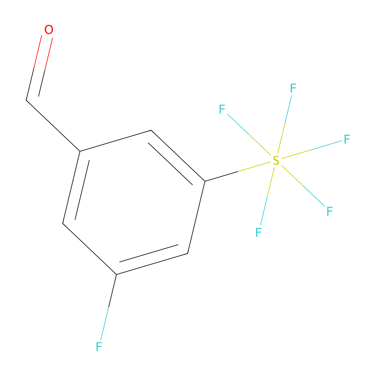 3-Fluoro-5-(pentafluorosulfur)benzaldehyde molecular structure, CAS 1240257-92-4