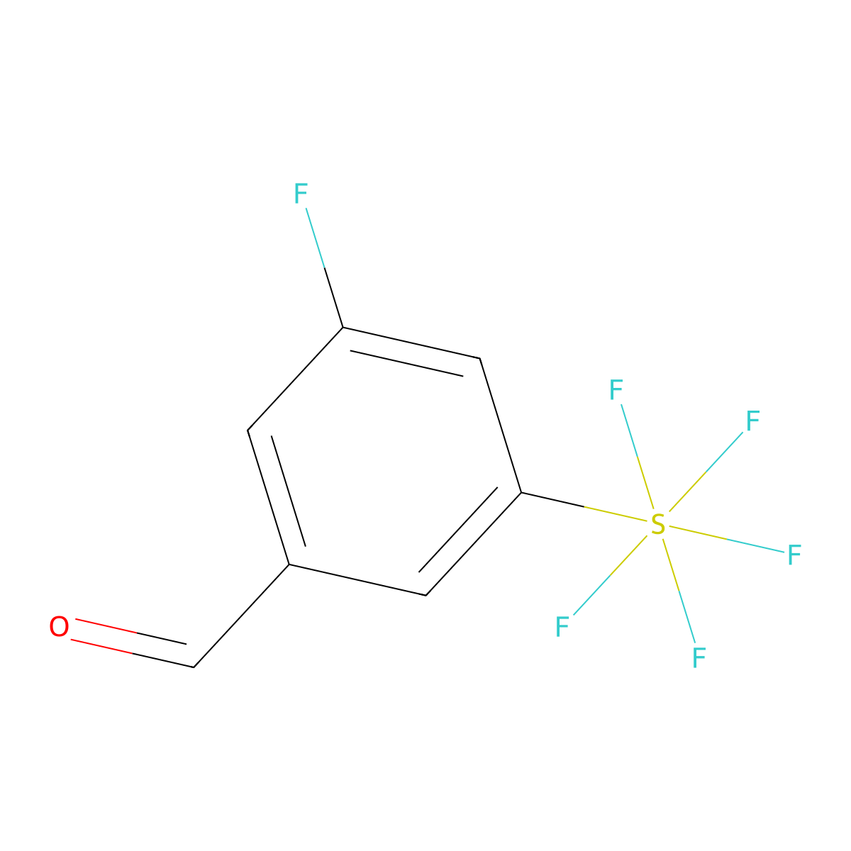 3-Fluoro-5-(pentafluorosulfur)benzaldehyde molecular structure, CAS 1240257-92-4