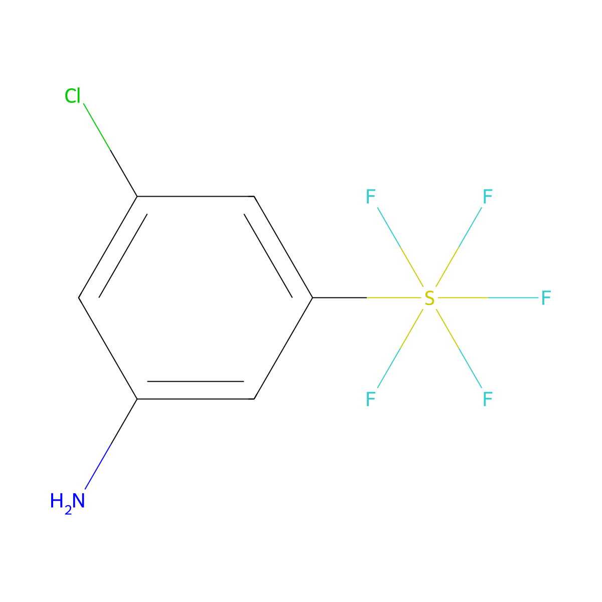 3-Chloro-5-(pentafluorosulfur)aniline molecular structure, CAS 1240257-97-9