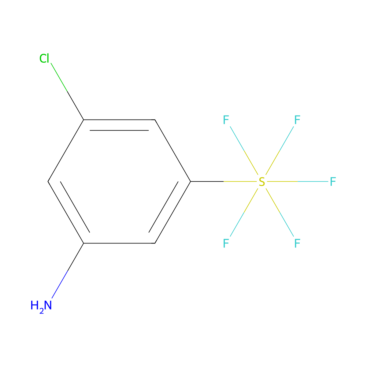 3-Chloro-5-(pentafluorosulfur)aniline molecular structure, CAS 1240257-97-9