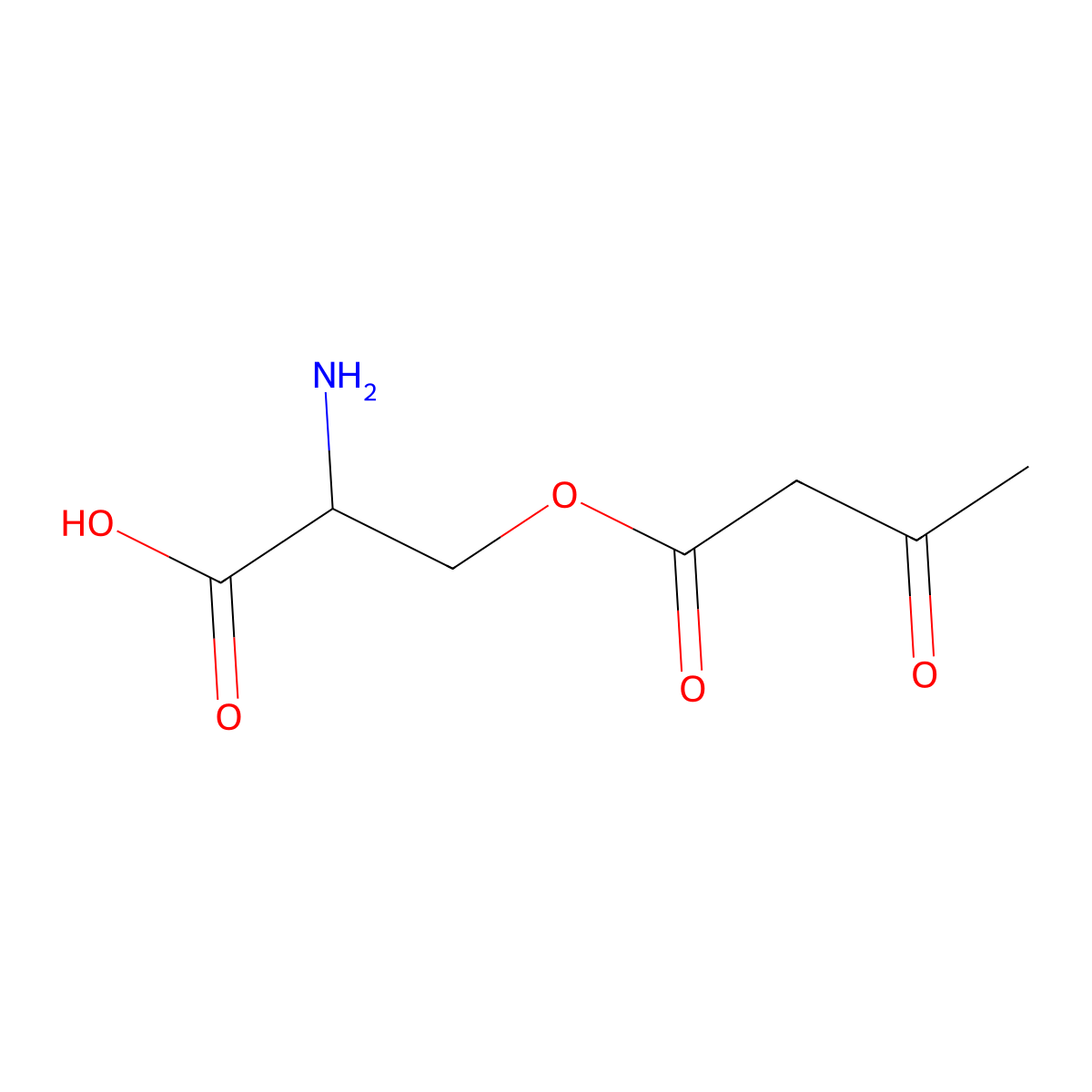 (2S)-2-amino-3-[(3-oxobutanoyl)oxy]propanoic acid molecular structure, CAS 124027-99-2