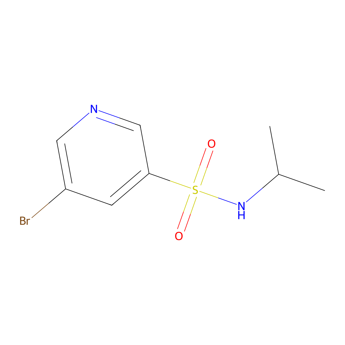 5-Bromo-n-isopropylpyridine-3-sulfonamide molecular structure, CAS 1240282-56-7