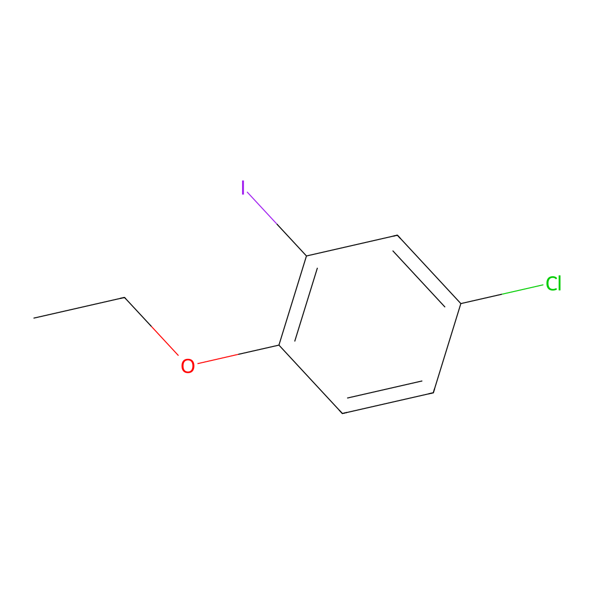 4-Chloro-1-ethoxy-2-iodo-benzene molecular structure, CAS 1240282-74-9