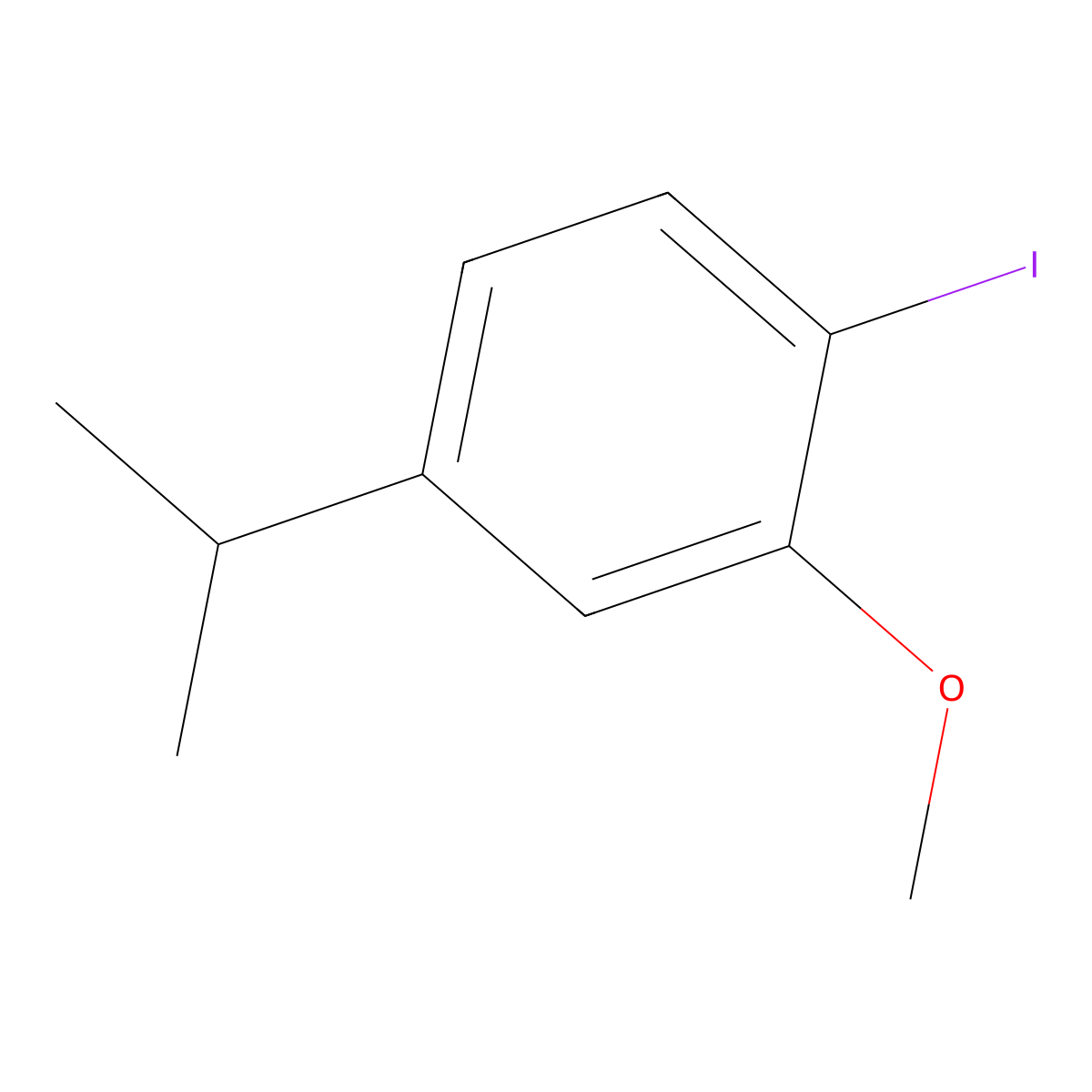 1-Iodo-4-isopropyl-2-methoxybenzene molecular structure, CAS 1240304-64-6